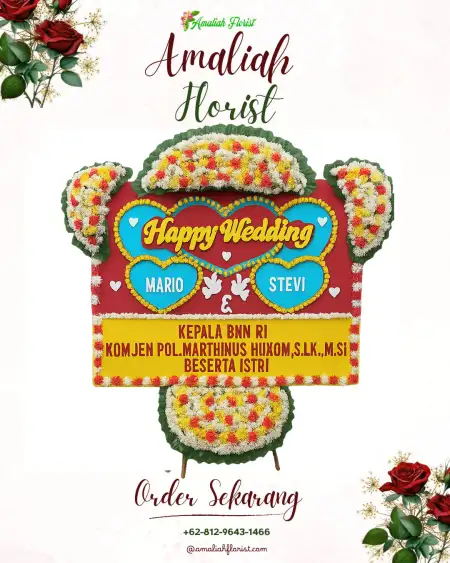 Papan Bunga Pernikahan Krandegan